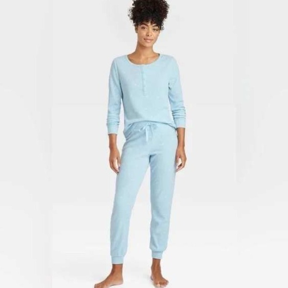 Target auden Women's Thermal L/S Henley Top & Jogger‎ Pant PJ Set XXL NWT